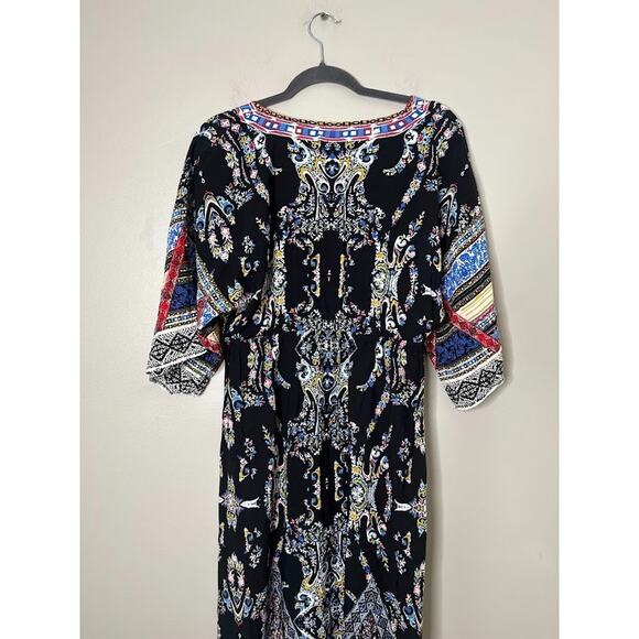 Flying Tomato Maxi Dress Large Kimono Sleeves Boho Empire Waist Colorful Hippie - Picture 5 of 9